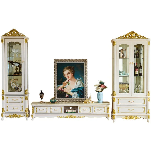 Luxury White Tv Cabinet Wood Storage Standing Modern Cabinet Entertainment Center Meuble Tv Suspendu Mural Living Room Furniture