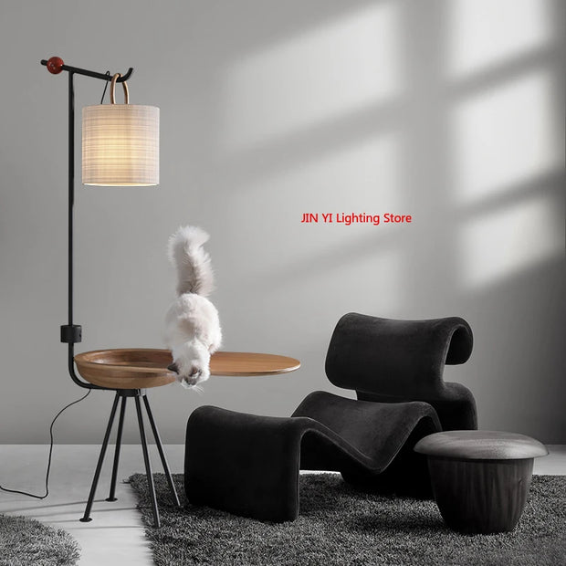 Creative Multifunctional Living Room Tea Room Sofa  Corners Movable Solid Wood Wooden Style for Home Use Including Light Bulbs