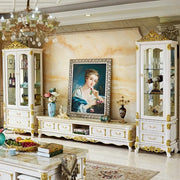 Luxury White Tv Cabinet Wood Storage Standing Modern Cabinet Entertainment Center Meuble Tv Suspendu Mural Living Room Furniture
