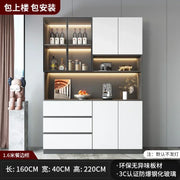 Large Modern Kitchen CabinetHutch Storage Sideboards Freestanding Kitchen Pantry with Glass Doors and Drawers Sideboard Buffet