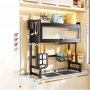 Kitchen Sink Storage Ra Dustproof Cabinet Door Diware Draining Ra with Door Creative Dining Utensils Organization