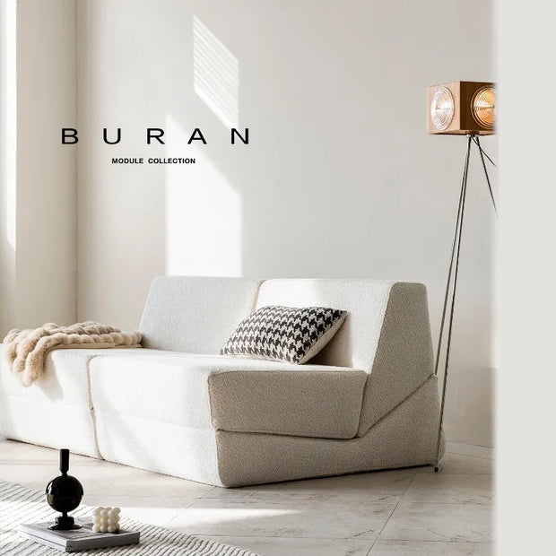 Nordic Cream Style Living Room Sofa Module, Fabric Creative Luxurious Lazy Sofa Italian Home Furniture Muebles De La Sala FYLS