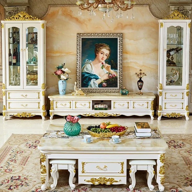 Luxury White Tv Cabinet Wood Storage Standing Modern Cabinet Entertainment Center Meuble Tv Suspendu Mural Living Room Furniture