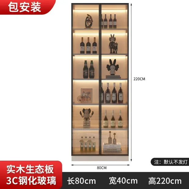 Large Modern Kitchen CabinetHutch Storage Sideboards Freestanding Kitchen Pantry with Glass Doors and Drawers Sideboard Buffet