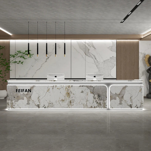 Executive Aesthetic Reception Desks Simple Company Best Desks Modern Luxury Salon Industrial Escritorio Commercial Furniture
