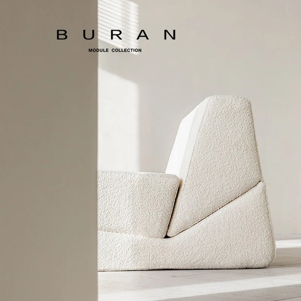 Nordic Cream Style Living Room Sofa Module, Fabric Creative Luxurious Lazy Sofa Italian Home Furniture Muebles De La Sala FYLS