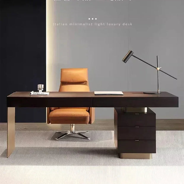 Italian Minimalism Office Desks Luxury Design Modern Study Office Desks Villa High-end Office Furniture Bureau De Chambre FYOD