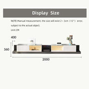 Modern Design Living Room Furniture With Turntable Wooden Drawer Storage Luxury Marble TV Stand