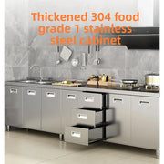 Custom Kitchen Stove, Storage Cabinet, 304 Stainless Steel Integrated, Suitable for Home Kitchens