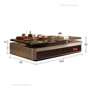 Modern Villa Living Room Low Coffee Tables Nordic Luxury Design Glass Coffee Tables Wooden Salon Home Furniture Salontafel FYCT