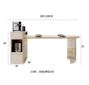 Kitchen Island with Extendable Dining Table Integrated Rolling Kitchen Storage Household with Slate Rack Cabinet for Kitchen
