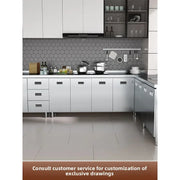 Custom Kitchen Stove, Storage Cabinet, 304 Stainless Steel Integrated, Suitable for Home Kitchens