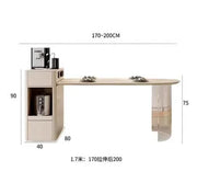 Kitchen Island with Extendable Dining Table Integrated Rolling Kitchen Storage Household with Slate Rack Cabinet for Kitchen