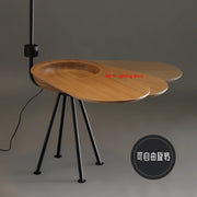 Creative Multifunctional Living Room Tea Room Sofa  Corners Movable Solid Wood Wooden Style for Home Use Including Light Bulbs