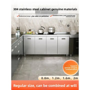Custom Kitchen Stove, Storage Cabinet, 304 Stainless Steel Integrated, Suitable for Home Kitchens