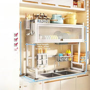 Kitchen Sink Storage Ra Dustproof Cabinet Door Diware Draining Ra with Door Creative Dining Utensils Organization
