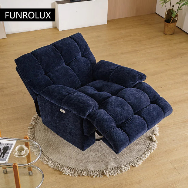 Modern Multifunctional Fabric Sofa Living Room Leisure Recliner Sofa Electric Sofa Hotel Club Leisure Recliner