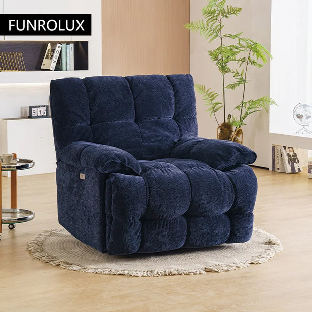 Modern Multifunctional Fabric Sofa Living Room Leisure Recliner Sofa Electric Sofa Hotel Club Leisure Recliner