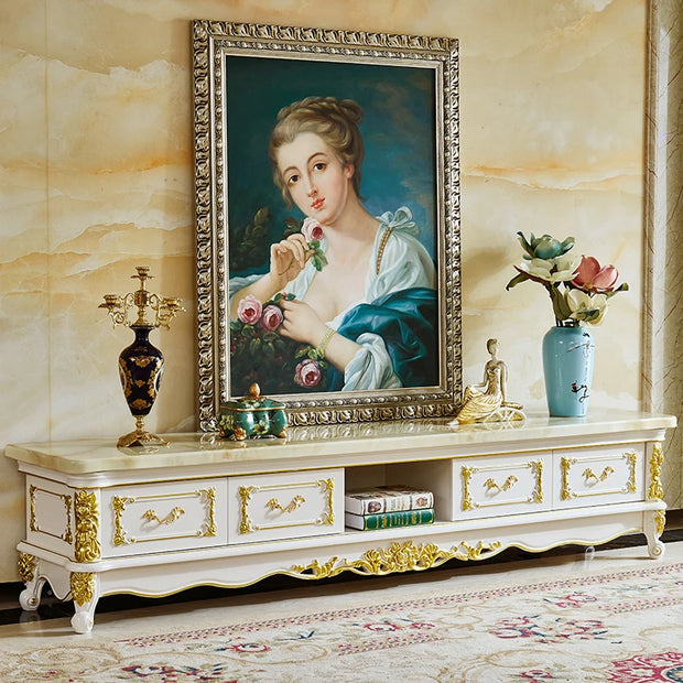 Luxury White Tv Cabinet Wood Storage Standing Modern Cabinet Entertainment Center Meuble Tv Suspendu Mural Living Room Furniture
