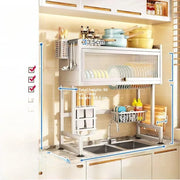 Kitchen Sink Storage Ra Dustproof Cabinet Door Diware Draining Ra with Door Creative Dining Utensils Organization