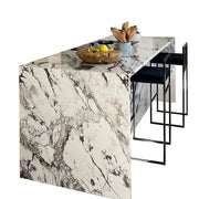 Italian Minimalist Luxury Marble Kitchen Island Dining Table - , Natural Stone Countertop for Open-Concept Kitchen & Modern Home